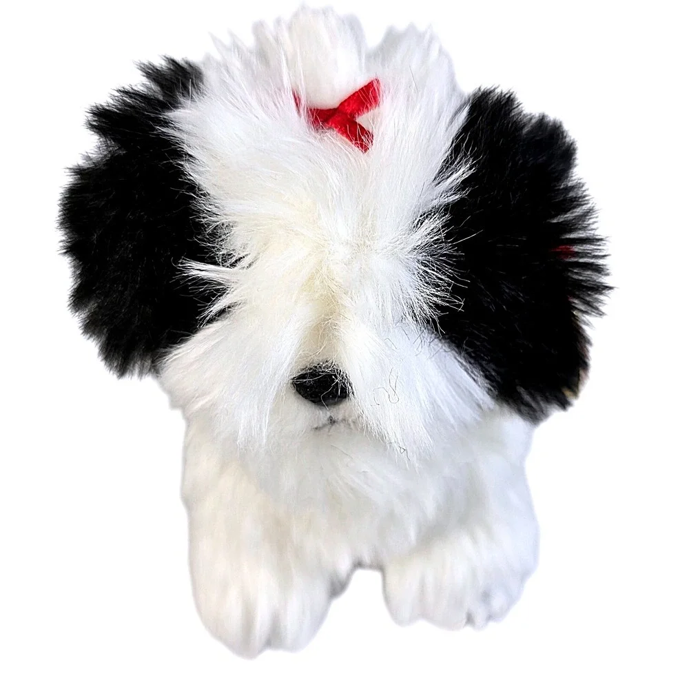 Ty Beanie Baby 2001 POOFIE the Dog Puppy Black White Plush‎ Clean